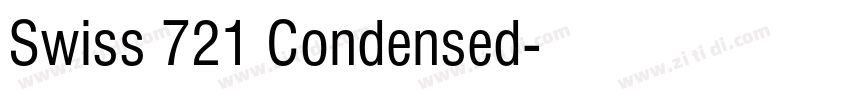 Swiss 721 Condensed字体转换